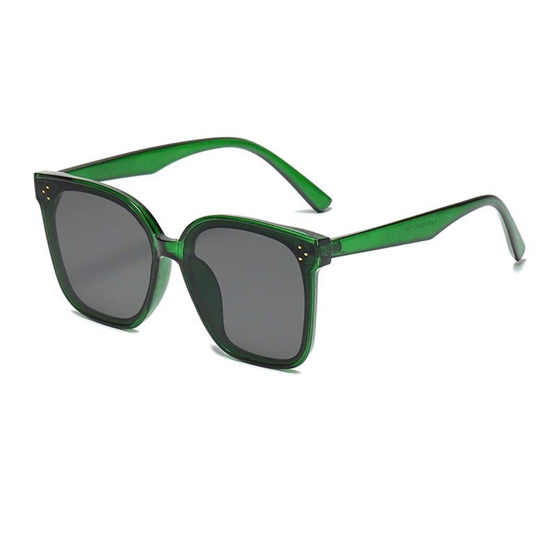 MAXJULI Oversized Sunglasses for Women Men UV Protection (C6 Green Frame/Black Lens) - Image 1
